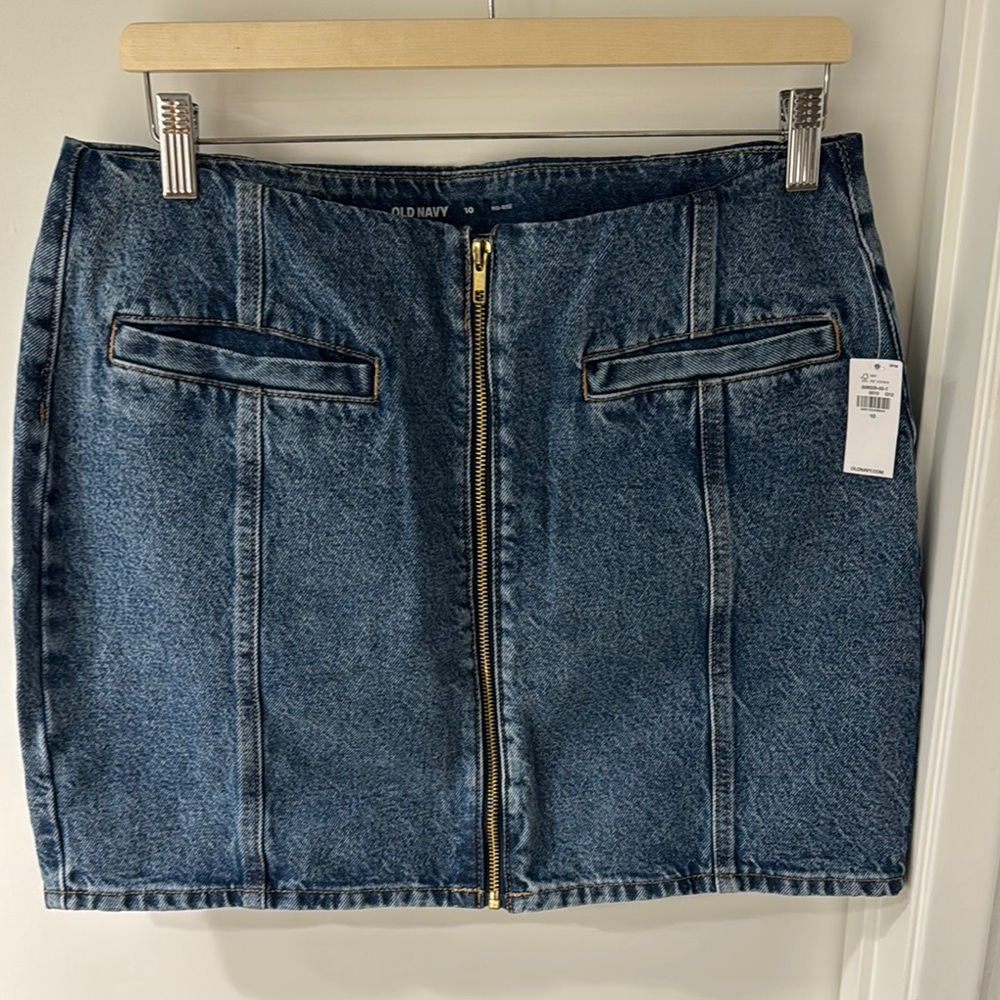 Old Navy Blue Denim Mid Rise Mini Skirt